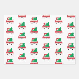 Seja FELIZ! Vintage Red Truck e Snowflakes