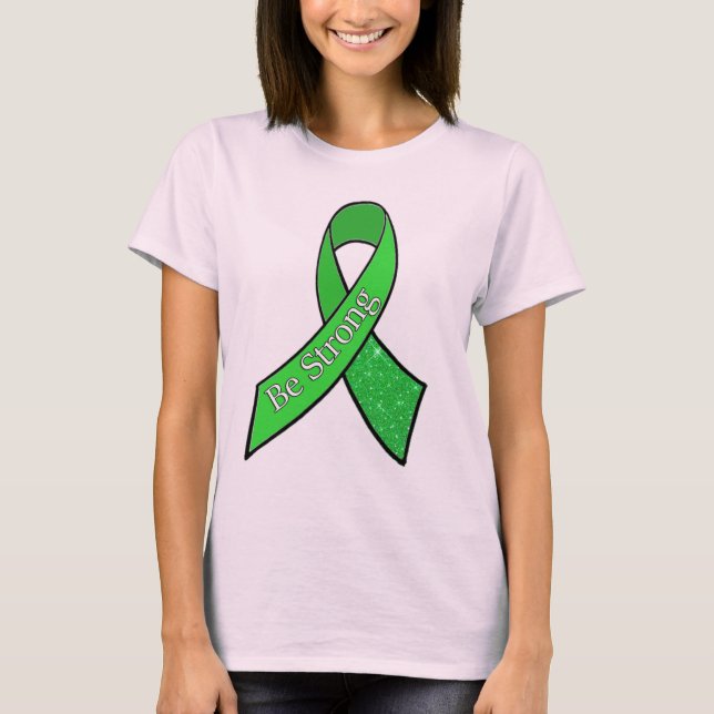 "Seja Forte" Camiseta de Conscientização sobre Doe (Frente)