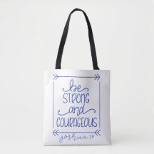 Seja forte e corajoso Tote Bag