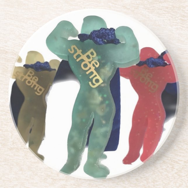 Seja forte Porta copos Sandstone (Frente)