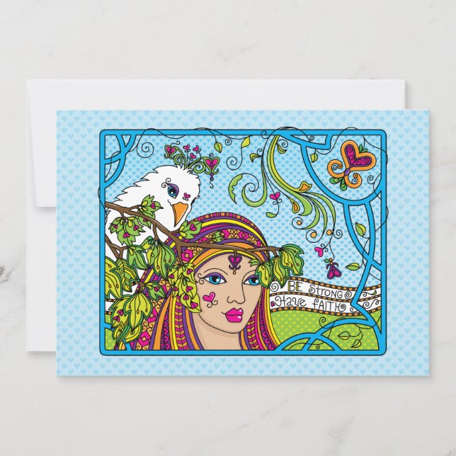 Seja Forte_Tenha Faith_Flat Card 7"x5" (Frente)