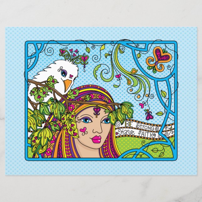 Seja Forte_Tenha Faith_Flat Folha de Papel 11"x8.5 (Frente)
