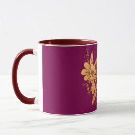 Seja Gentil | Caneca Combo Floral Dourada Inspirad