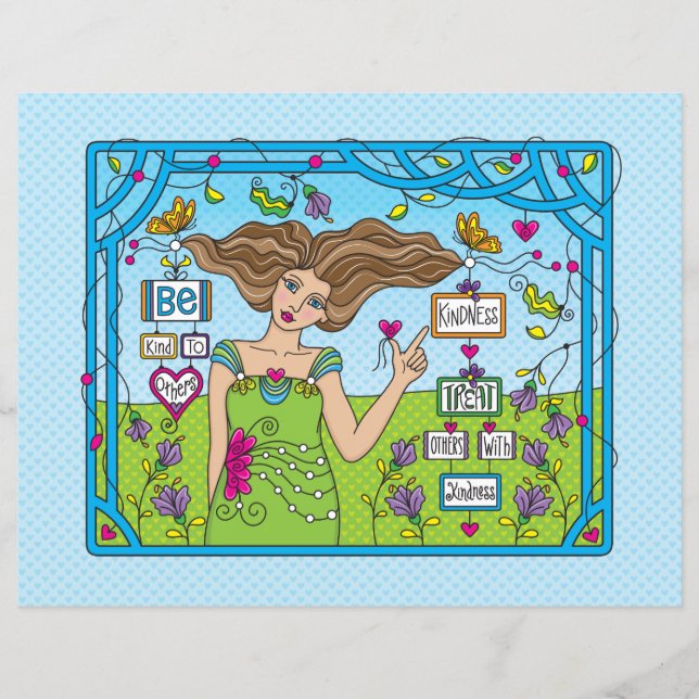 Seja gentil com a Outros_Folha de papel plana 11"x (Frente)