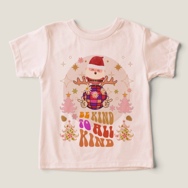 Seja gentil com os Papais noeis de Natal retrô (Design frontal)