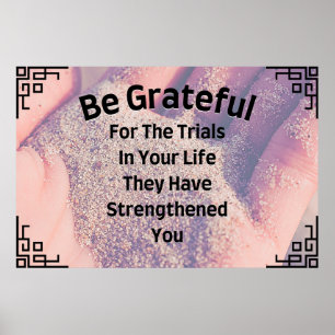 "Seja Grateful", Poster de Wall Art Inspiracional