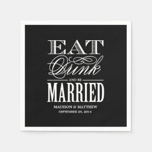 Seja guardanapo de papel personalizados casados