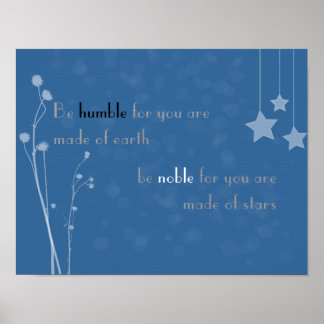 Seja humilde, seja nobre, poster