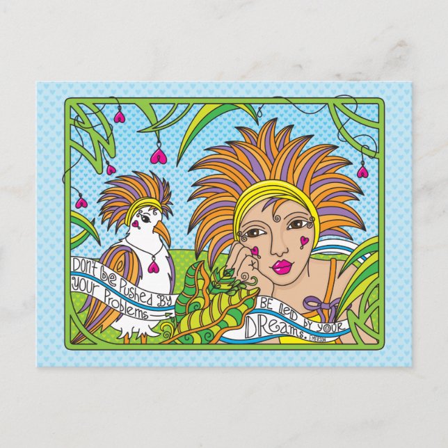 Seja Liderado Por Seus Sonhos_ Cartão Postal (Frente)