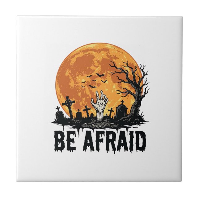 Seja Medo Projeto Vetorial de Cemitério de Hallowe (Frente)