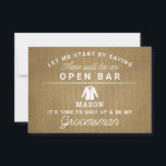 Seja Meu Cartão De Padrinho de casamento - Burlap<br><div class="desc">Pop a pergunta com esta carta lisa humorística e encantadora. Personalize a frente com o nome dele e as costas com a sua própria mensagem pessoal. Basta editar o nome e a mensagem no verso, selecionar uma quantidade de "1" e adicionar ao carrinho. Crie cartões personalizados para toda a festa...</div>