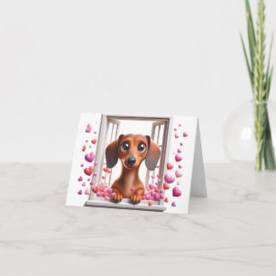 Seja Meu Cartão de São Valentim de Dachshund