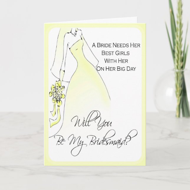 Seja meu convite da dama de honra para assistentes (Frente)