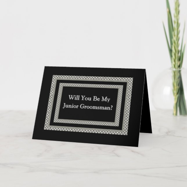 Seja Meu Convite de Xadrez para JUNIOR GROOMSMAN (Frente)