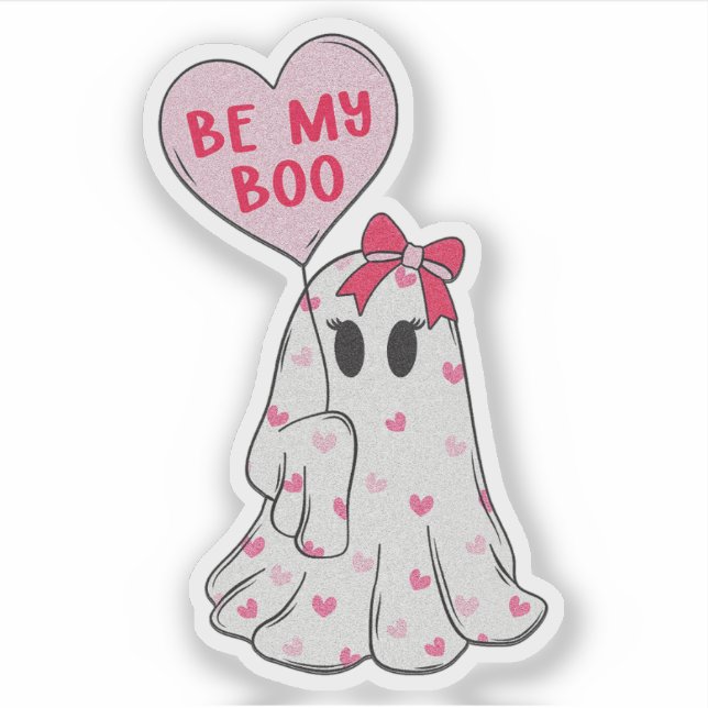 Seja Meu Fantasma de São Valentão - Adesivo de São (Frente)