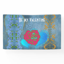 Seja meu Namorados Romântico Rosa varrendo azul