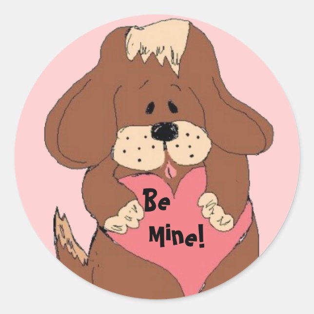 Seja Minha! - Adesivos de Cachorrinho (Frente)