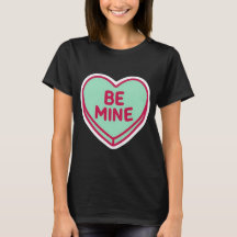 Seja Minha Camiseta Feminina de Coração Fofo do Di