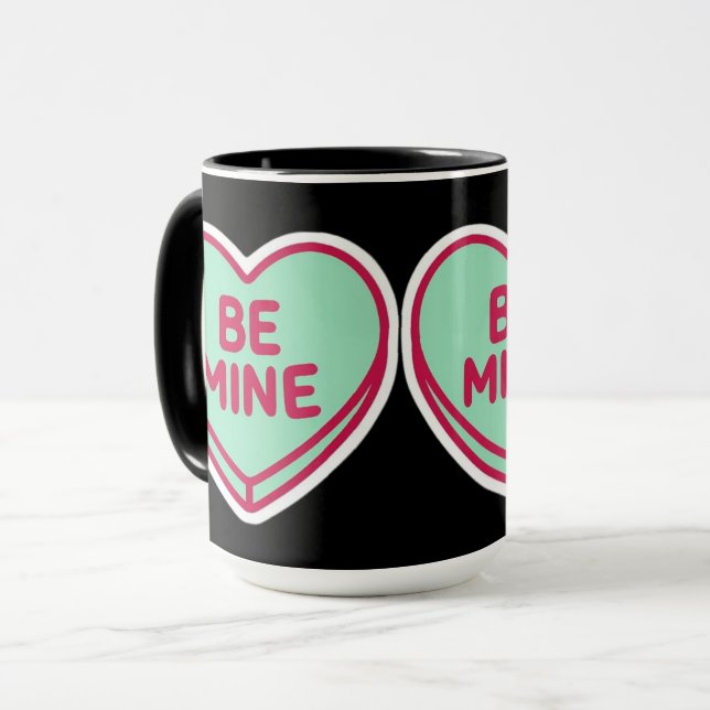 Seja Minha Caneca de Café Feminina do Dia dos Namo (Frente Esquerda)