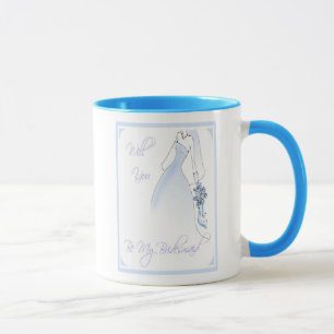 Seja minha caneca do convite da dama de honra