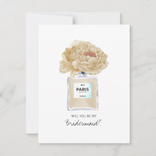Seja Minha Champanhe de Bridesmaid Peonies e Placa