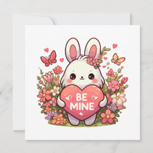 seja minha, coelho engraçado valentine amor