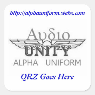 Seja o adesivo AU quadrado