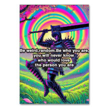 "Seja ousado, seja você" Cartão de número de tabel