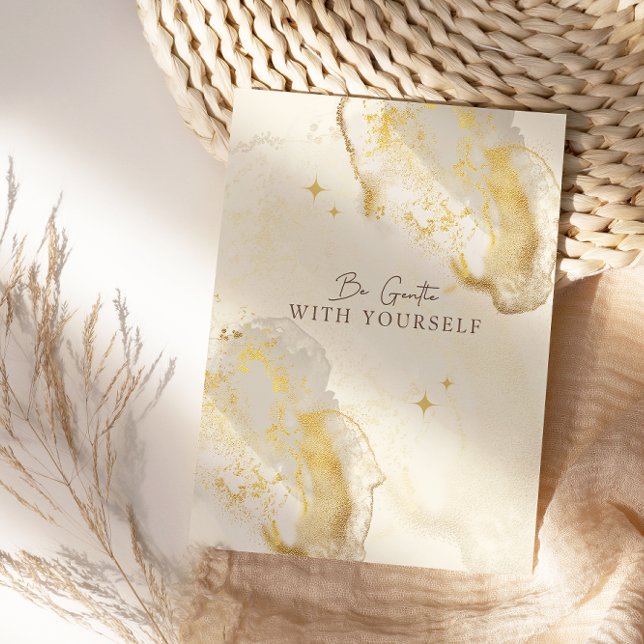 SEJA SENSATO COM O SEU CARTÃO DE AFIRMAÇÃO DE OURO (Self-love positive golden affirmation card for boss girl  )