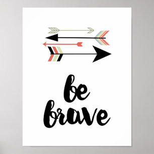 Seja - setas - poster branco bravo