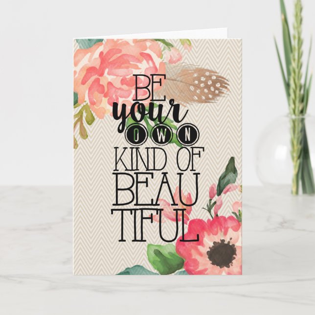 Seja Seu Próprio Cartão De Saudação De Vazio Bonit (Frente)