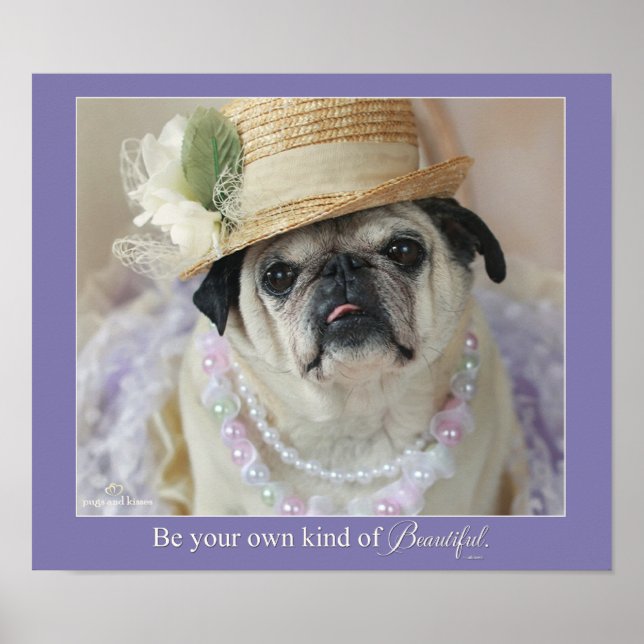Seja Seu Próprio Poster de Pug Bonito (Frente)