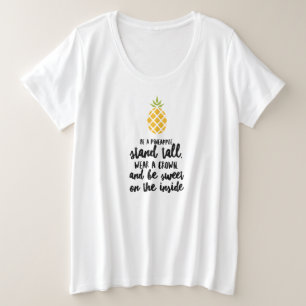 Seja Um Camisa De T Básica De Pineapple Plus-Size