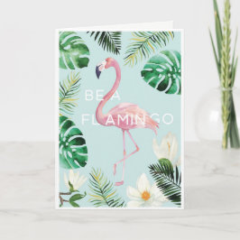 Seja Um Cartão De Aniversário Flamingo