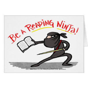 Seja um Ninja de leitura! cartão