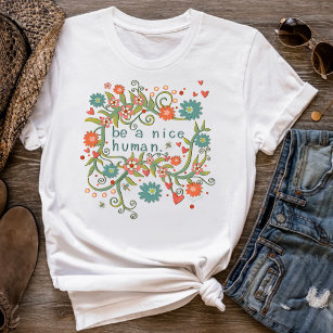 Seja uma bela camiseta de inspirividade floral div