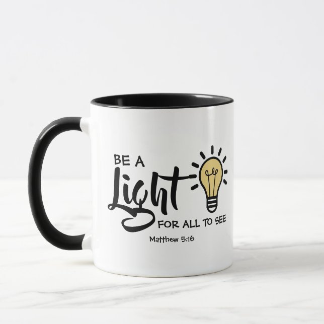 Seja uma Luz Caneca Mateus 5:16 (Esquerda)