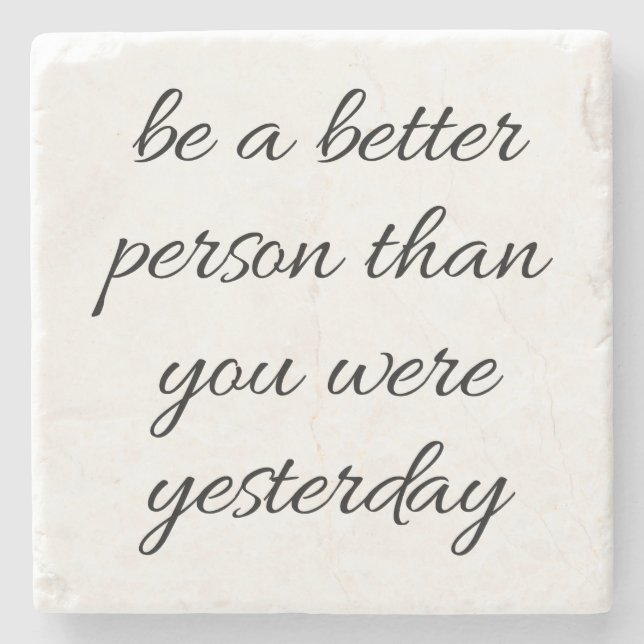 Seja Uma Porta copos De Pedra Marble Melhor (Frente)