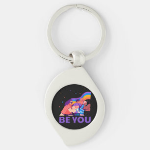 Seja você. LGBT+Orgulho. Chaveiro de bandeira arco
