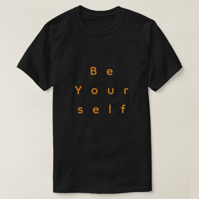Seja Você Mesmo – Camiseta de Tipografia Minimalis (Frente do Design)