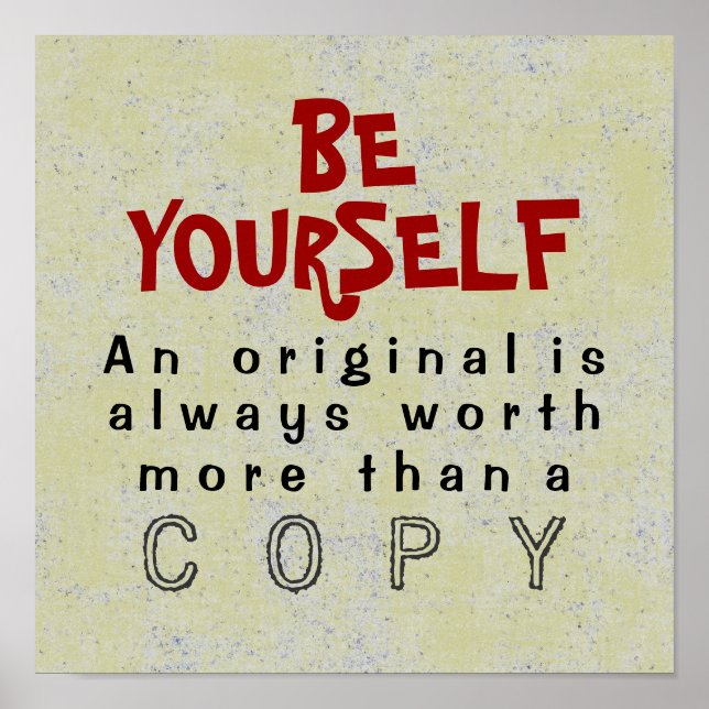 SEJA VOCÊ MESMO - Poster 12x12 (Opção de Canvas) (Frente)