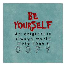 SEJA VOCÊ MESMO - Poster 12x12 (Opção de Canvas)