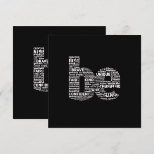 Seja Word Art Card - Cartão de Saudação Motivacion