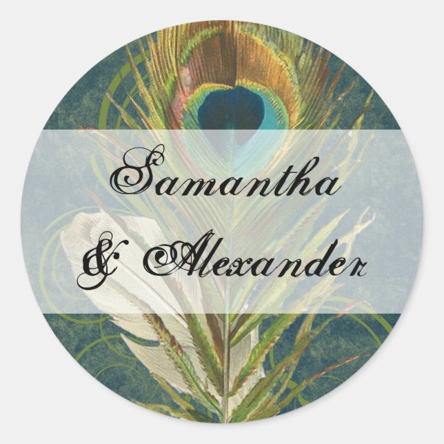 Selagens ou adesivos de envelopes de penas de punh (Frente)