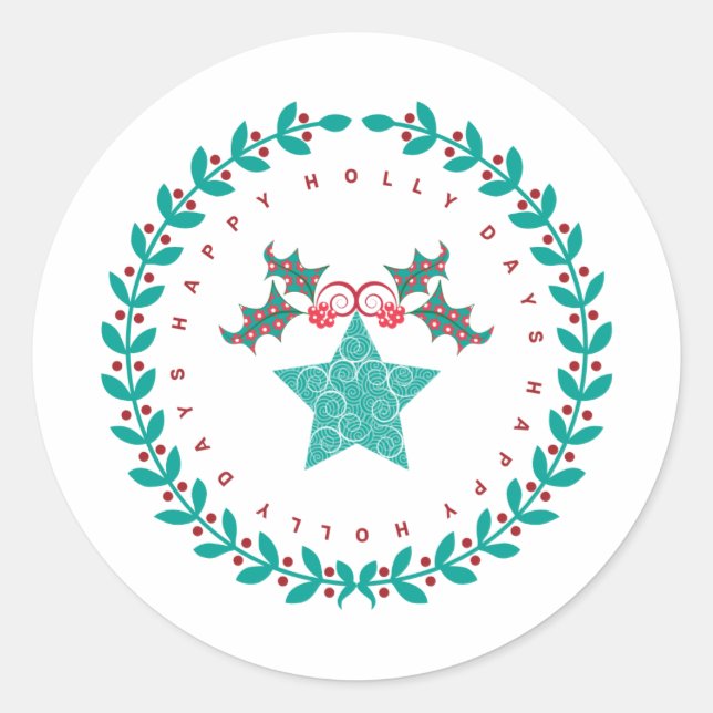 Selantes de envelopes de férias ou adesivos de emb (Frente)