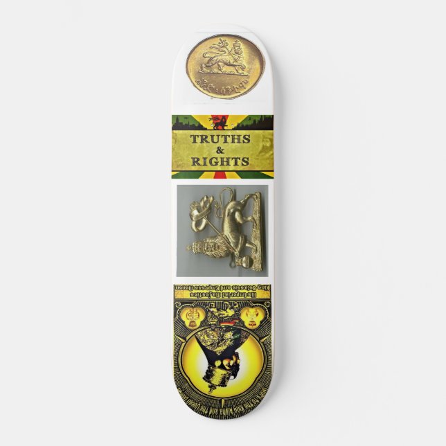 SELASSIE I RASTA Skateboard (Frente)