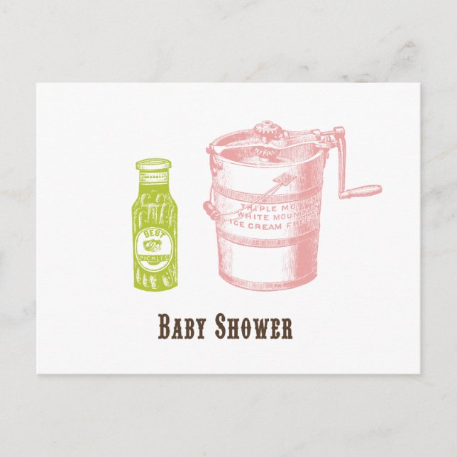 Seleção e Convite para Chá de fraldas de Sorvete (Frente)