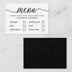 Seleção Moderna de Menu de Script Simples Preto e