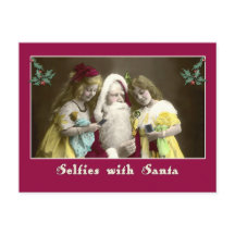 Seleta com Papais noeis com Cartão de Natal Bonito