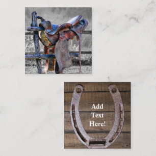 Seletor De Cavalo Na Cerca De Coral - Cartão De No